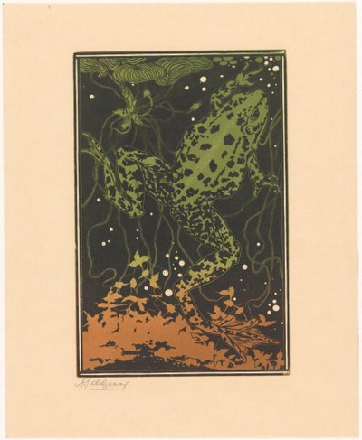 Svømmende frø af Julie de Graag (signed by artist)