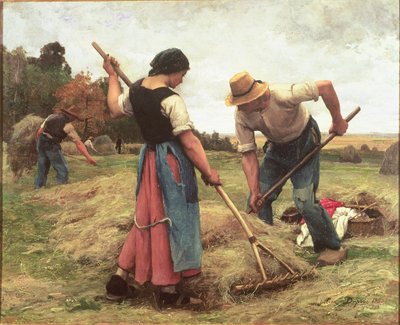 Høproduktion, 1880 (lærredsplade) af Julien Dupre