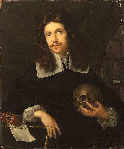 Et vanitas-portræt af en gentleman af Julien Franciscus de Geest