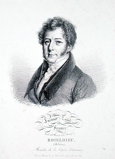 Francois Adrien Boieldieu (1775-1834) 1828 (litho) af Julien Leopold (after) Boilly