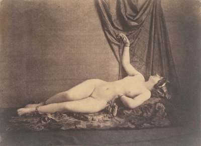 [Liggende nøgen kvinde], ca. 1853. af Julien Vallou de Villeneuve