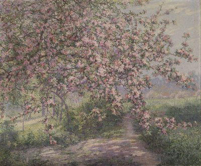 Et blomstrende æbletræ (olie på lærred) af Juliette Wytsman