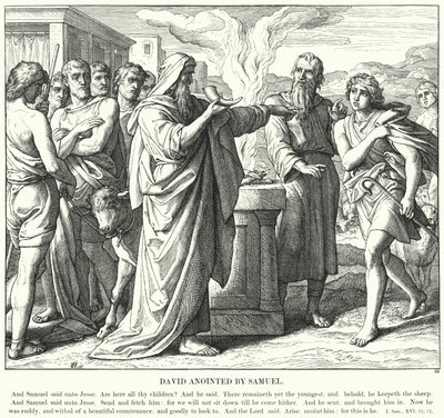 David salvet af Samuel (gravering) af Julius (after) Schnorr von Carolsfeld