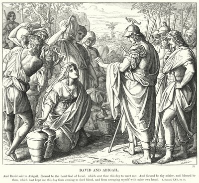 David og Abigail (gravering) af Julius (after) Schnorr von Carolsfeld