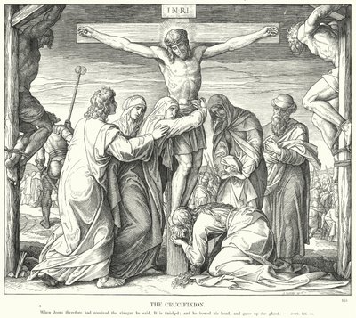 Korsfæstelsen (gravering) af Julius (after) Schnorr von Carolsfeld