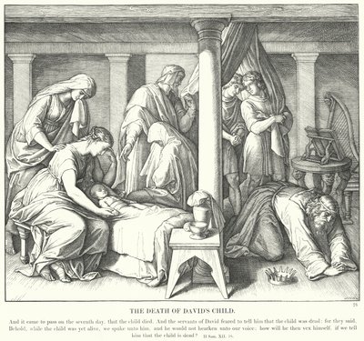 Davids barns død (gravering) af Julius (after) Schnorr von Carolsfeld