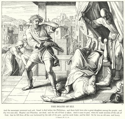 Elis død (gravering) af Julius (after) Schnorr von Carolsfeld