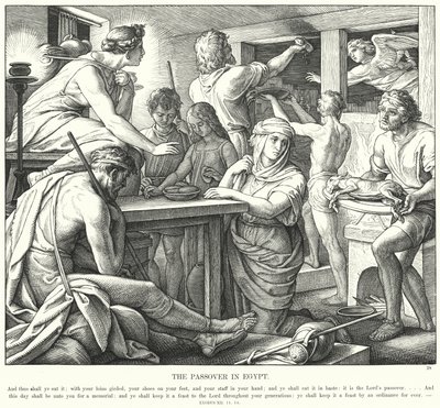 Påsken i Egypten (gravering) af Julius (after) Schnorr von Carolsfeld