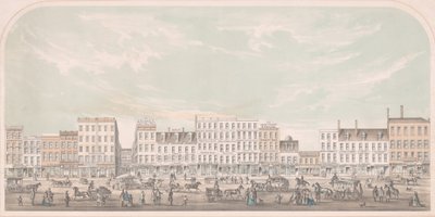Broadway, New York fra Canal til Grand Street, West Side, 1856. af Julius Bien