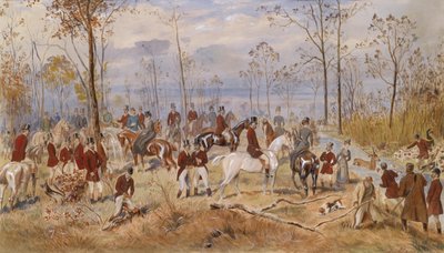 Rævejagt, ca. 1890 af Julius Blaas von