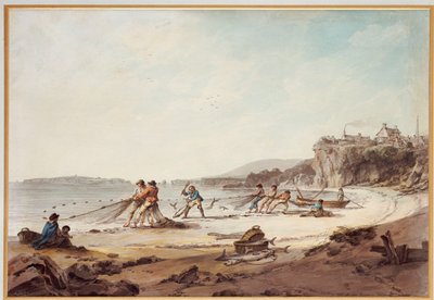 Et tegnenet i Tenby, 1795 af Julius Caesar Ibbetson