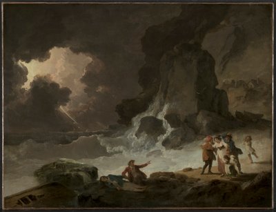En storm bag Isle of Wight af Julius Caesar Ibbetson