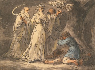 Druiderne skærer mistelten af det af Julius Caesar Ibbetson