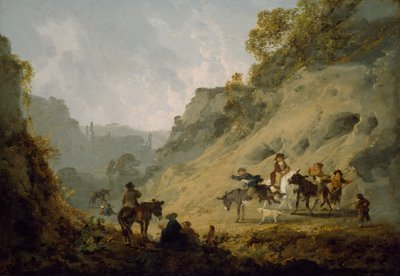 Gypsies with an Ass Race, 1792. af Julius Caesar Ibbetson