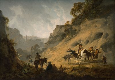 Gypsies with an Ass Race, 1792 af Julius Caesar Ibbetson