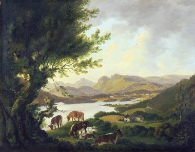 Lake Windemere (olie på lærred) af Julius Caesar Ibbetson