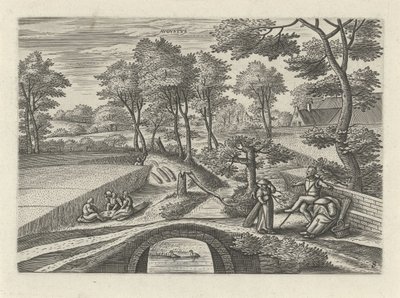 august Avgvstvs (titel på objekt) De tolv måneder (serietitel) af Julius Goltzius