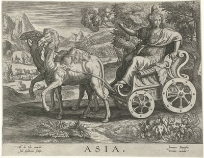 Asien Asien (titel på objekt) De fire kontinenter (serietitel) af Julius Goltzius