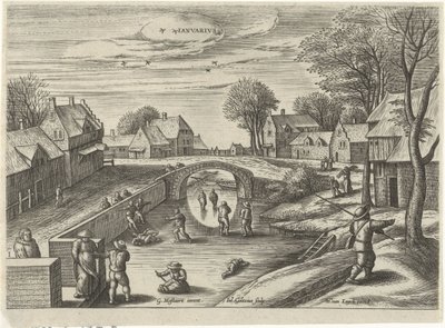 januar Ianvarivs (titel på objekt) De tolv måneder (serietitel) af Julius Goltzius