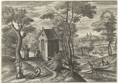juli Ivlivs (titel på objekt) De tolv måneder (serietitel) af Julius Goltzius