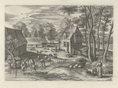 juni Ivnivs (titel på objekt) De tolv måneder (serietitel) af Julius Goltzius