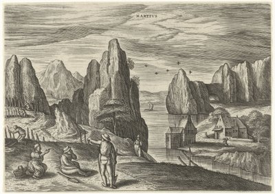marts Martivs (titel på objekt) De tolv måneder (serietitel) af Julius Goltzius