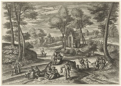 Kan Maivs (titel på objekt) De tolv måneder (serietitel) af Julius Goltzius