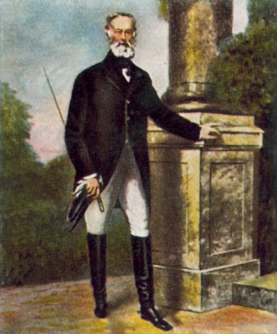 Alfred Krupp, tysk industrimand (farvelitografi) af Julius Grun