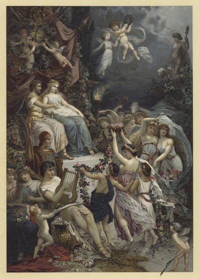 Illustration til A Midsummer Nights Dream (chromolitho) af Julius Hoeppner