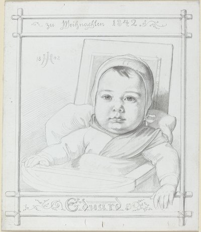 Eduard, kunstnerens spæde søn af Julius Hubner