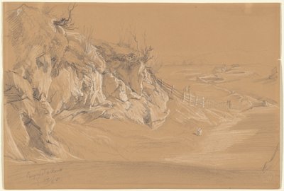 Romersk landskab (rekto) af Julius Jacob the Elder