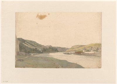 Udsigt over Meuse af Julius Jacobus van de Sande Bakhuyzen