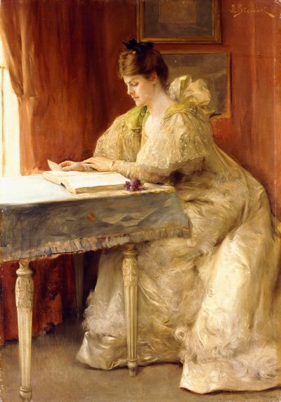 Portræt af en dame, af Julius Leblanc Stewart