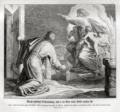 Abraham vil være fader til mange nationer, 1. Mosebog af Julius Schnorr von Carolsfeld