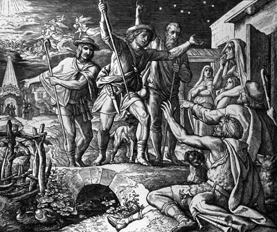 Tilbedelse af hyrderne af Julius Schnorr von Carolsfeld