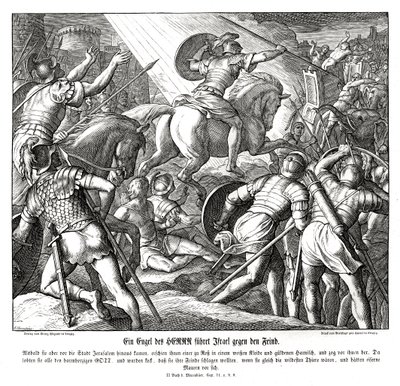 En engel leder israelitterne, 2 Makkabæer af Julius Schnorr von Carolsfeld