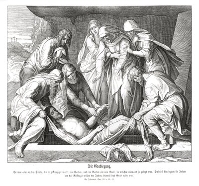 Jesu begravelse, Johannesevangeliet af Julius Schnorr von Carolsfeld