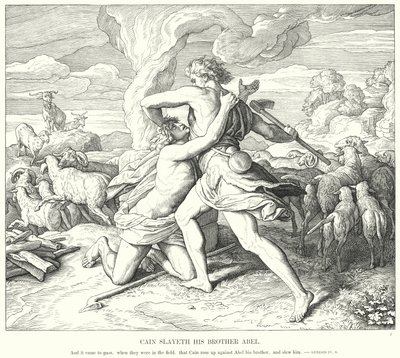 Kain dræber sin Broder Abel af Julius Schnorr von Carolsfeld