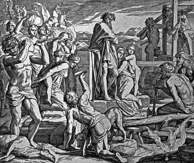 Kain byggede byen Enok af Julius Schnorr von Carolsfeld