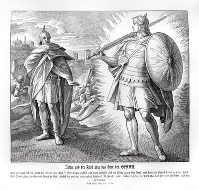 Kaptajn for Herrens hær uden for Jeriko, Joshua af Julius Schnorr von Carolsfeld
