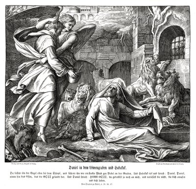 Daniel og løvens hule af Julius Schnorr von Carolsfeld