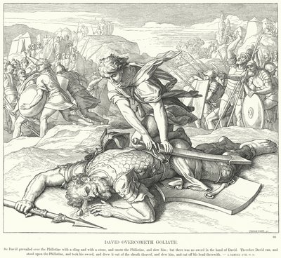 David overvinder Goliat af Julius Schnorr von Carolsfeld