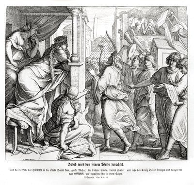 David foragtes af Michal, 2 Samuel af Julius Schnorr von Carolsfeld