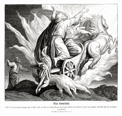 Elias himmelfart, 2 Kong af Julius Schnorr von Carolsfeld