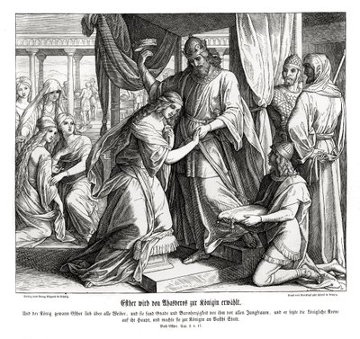 Esther er gjort til dronning, Esther af Julius Schnorr von Carolsfeld
