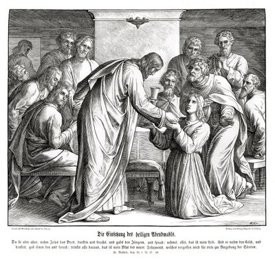 Eukaristi, Matthæusevangeliet af Julius Schnorr von Carolsfeld