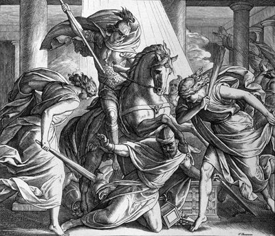 Udvisning af Heliodore af Julius Schnorr von Carolsfeld