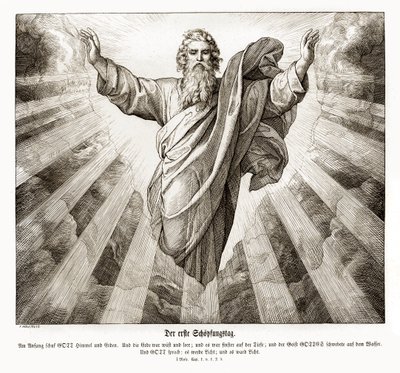 Første skabelsesdag, 1. Mosebog af Julius Schnorr von Carolsfeld