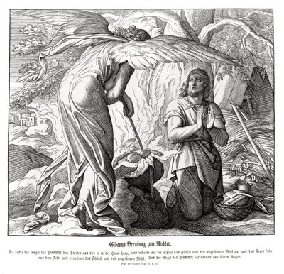 Gideon kaldes som dommer, dommere af Julius Schnorr von Carolsfeld
