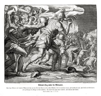 Gideons sejr mod midjanitterne, dommere af Julius Schnorr von Carolsfeld